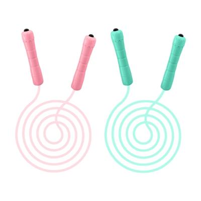 Glowing Skipping Rope with Ergonomic Handle Adjustable Sports Toy LED Night Glow Jump Rope for Children and Adults