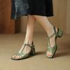 Summer Women's Hollow Sandals Casual Solid Color Soft-soled Women's High-heeled Sandals Cover Feet and Pedal New Large-size Shoes