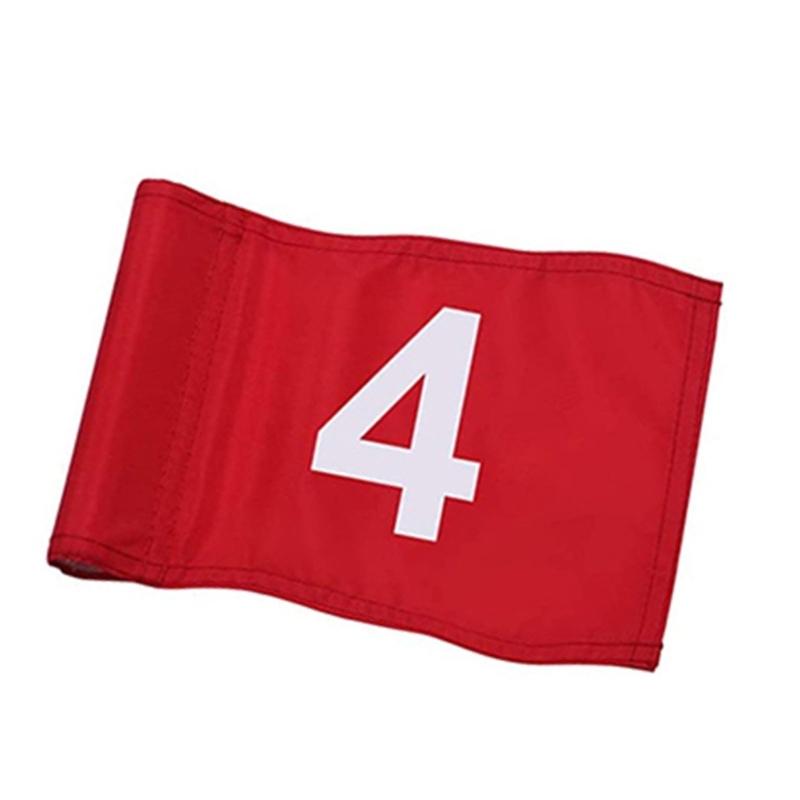 4Pcs Numbered Golf Practice Flag With Clear 1, 2, 3, 4 Numerals Oxford Cloth Small Putting Golf Flags Easy to Use