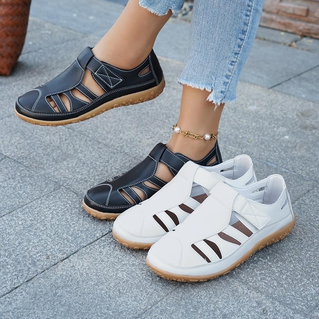 Women's Breathable Wrap-top Sandals with Perforations, Casual Breathable Shoes