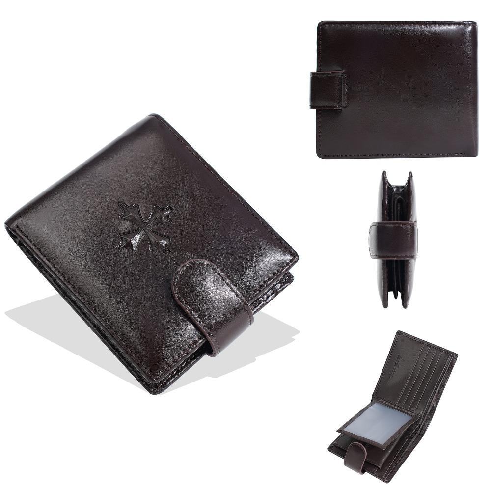 

Городской рекреационный стиль 3-слойные кошельки Cross мужской кожаный кошелек PU карманный кошелек уличный кофейный