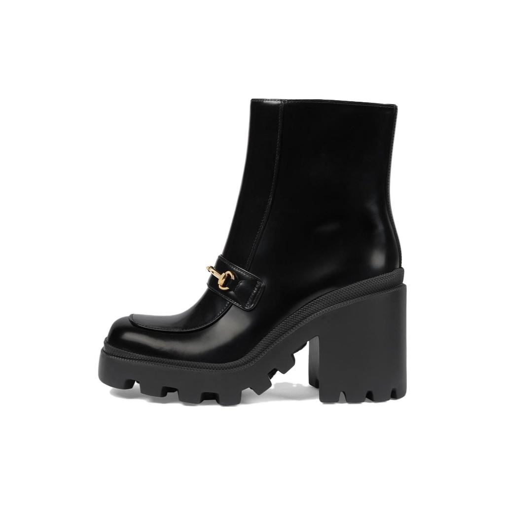 Gucci Wmns Horsebit Ankle Boot 'Black' Women's 750589 AACAT 1000
