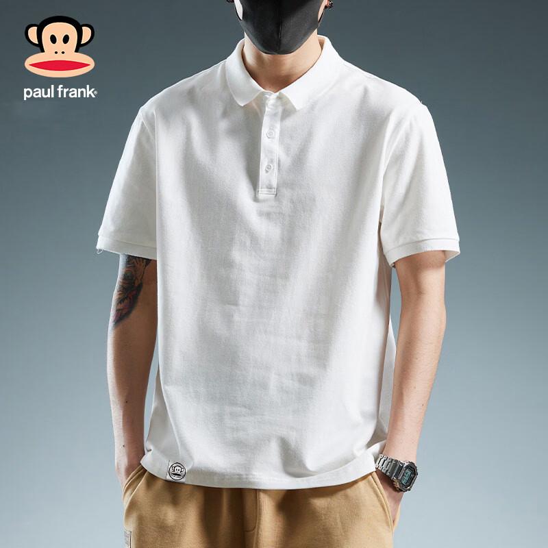 Paul Frank Men's Solid Color Loose Fit Short-Sleeve Polo Shirt