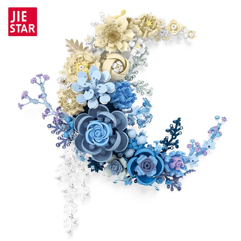 Moonlit Romantic Flower Series: DIY Building Block Bouquet & Wall Ornament