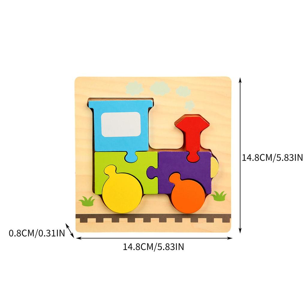 Mehrfarbiges Puzzle Puzzles Lernspielzeug Kognitives Spielzeug Holz für Kinder Baby