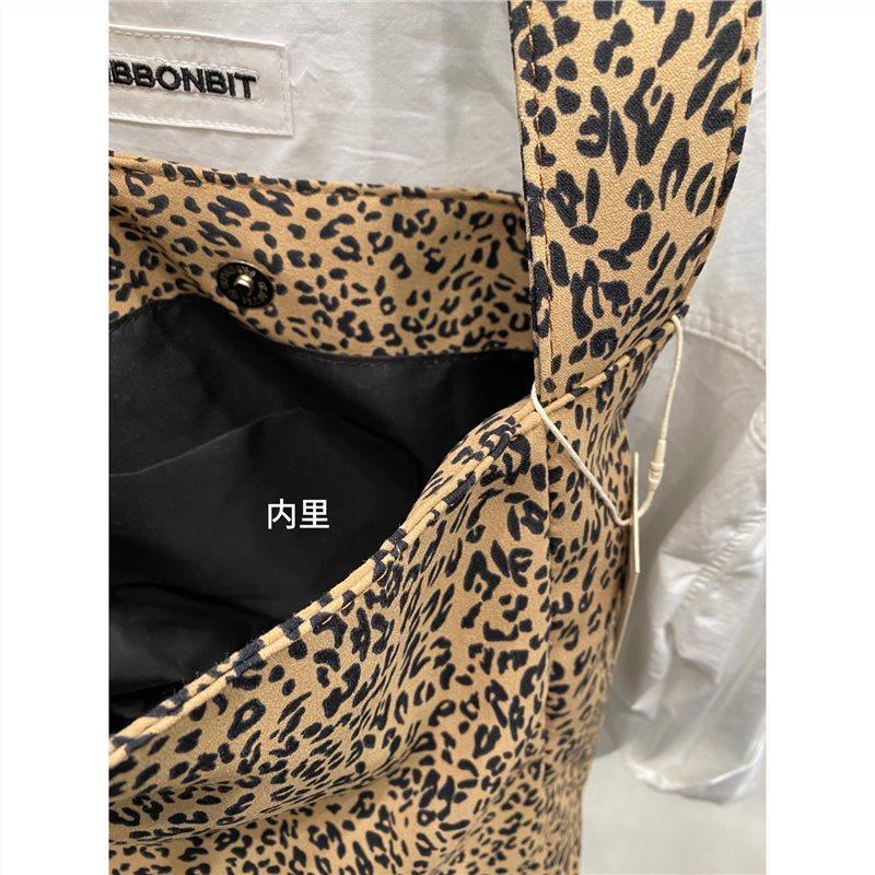 2 Spring and summer new fashion canvas bag shoulder bag wind leopard print large capacity lazy wind cloth bag women