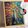 Pearl Art Painting Kit for Adults and Beginners, Elegant Peacock Sparkling Painting Craft Home Wall Decor Handmade Gift for Room Decoration