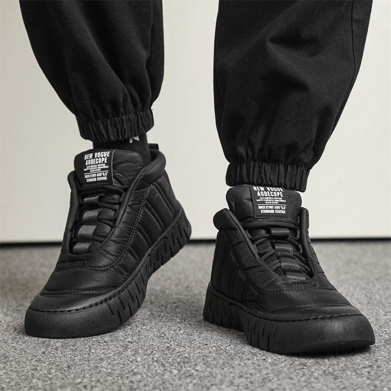 Zapatos de Moda para Hombre Invierno Cálidos Felpa Algodón Zapatos Cómodos Acolchados Botas de Nieve para Hombre para Exterior Antideslizantes Zapatos Deportivos de Trabajo