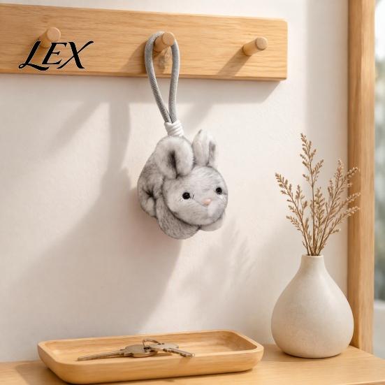 Fashionable Keychain for Handbags Scented Bunny Plush Keychain, Mini Rabbit Stuffed Animal with Fragrance Cute Kawaii Bag Decor Beads, Hanging Pendant