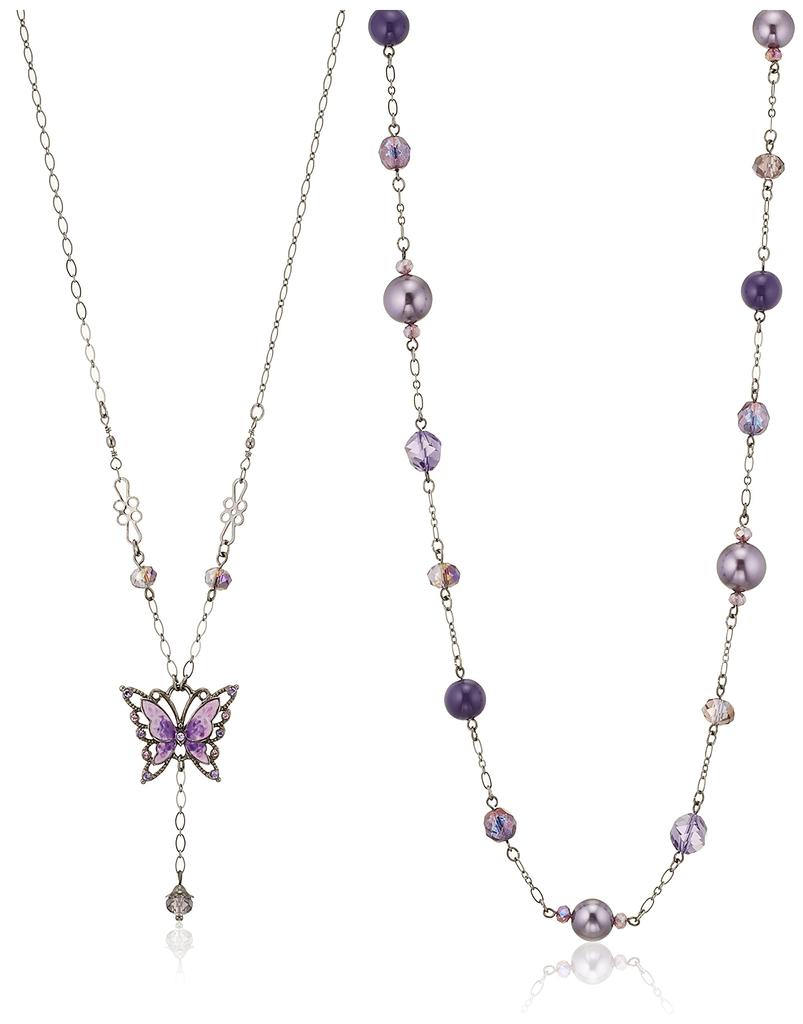 Butterfly Motif Set Necklace SAMN190655XV [Anna Sui] 2-piece