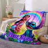 Custom 1pc Rainbow Dreams Together Blanket, Soft And Comfortable Blanket, Casual Warm, Camping Travel Blanket, Birthday Gift Q910263