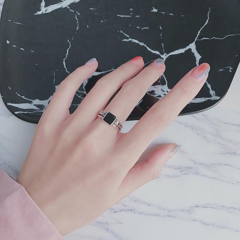 Trendy Korean Inspired 925 Silver Ring For Women Exquisite Open Adjustable Design