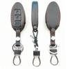 Leather Car Remote Key Case For Nissan Qashqai J10 J11 March Tiida Nv200 Leaf Kicks Cube X-Trail T32 T31 Navara Terra Fob Cover