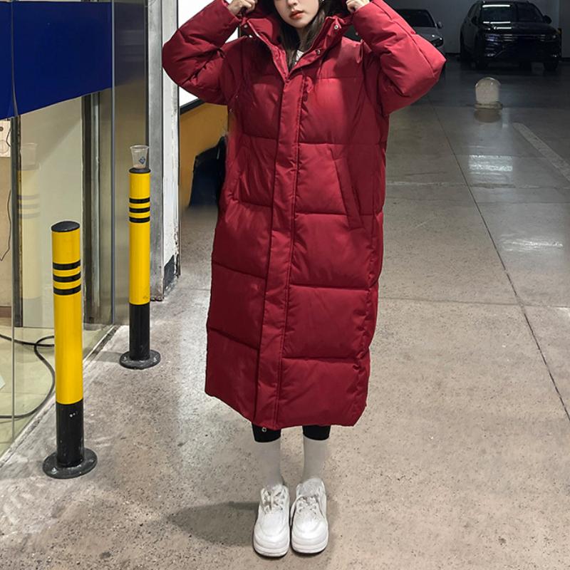 Parka Winter Coat Down Jacket Leisure Fashion New Loose Long Down Jacket Female Hooded with Thick Coat