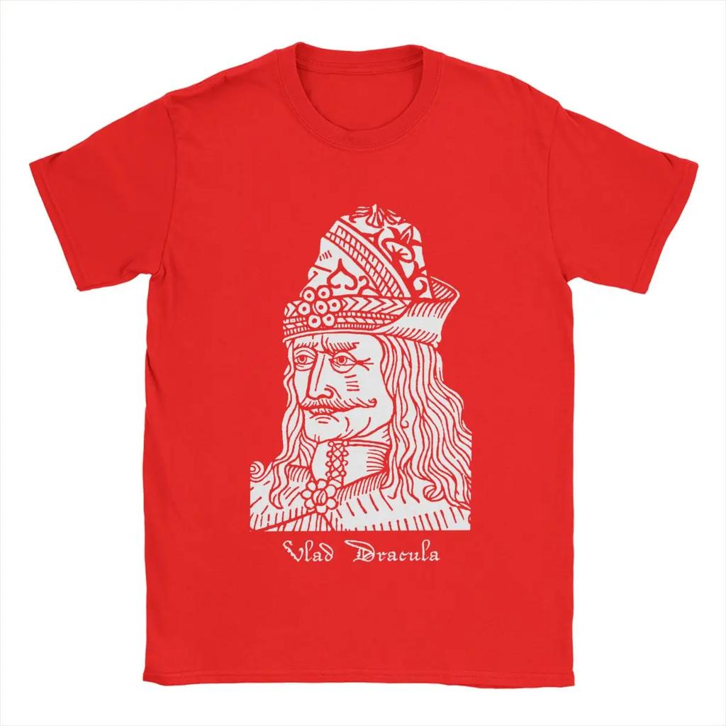 Vlad Dracula Tepes The Impaler Vampire Horror Movie T-Shirt Men Vintage Cotton Tee Shirt O Neck T Shirts Graphic Printed Clothes