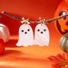 Kawaii Halloween Acrylic Ghost Earrings Trendy Bowknot Cute Dangle Drop Earrings For Women Men Party Jewelry Accessories Gift