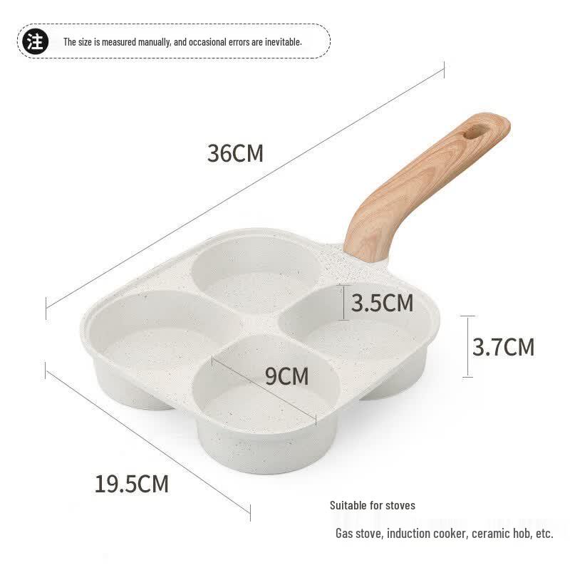 Maifan Stone 4-Hole Deepened Breakfast Frying Pan