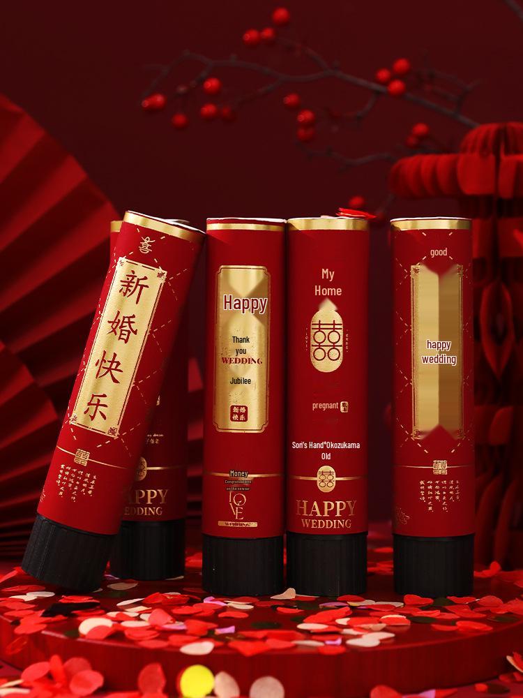 Sada svatebního konfetového děla: Vyskakovací hra a fotografické rekvizity