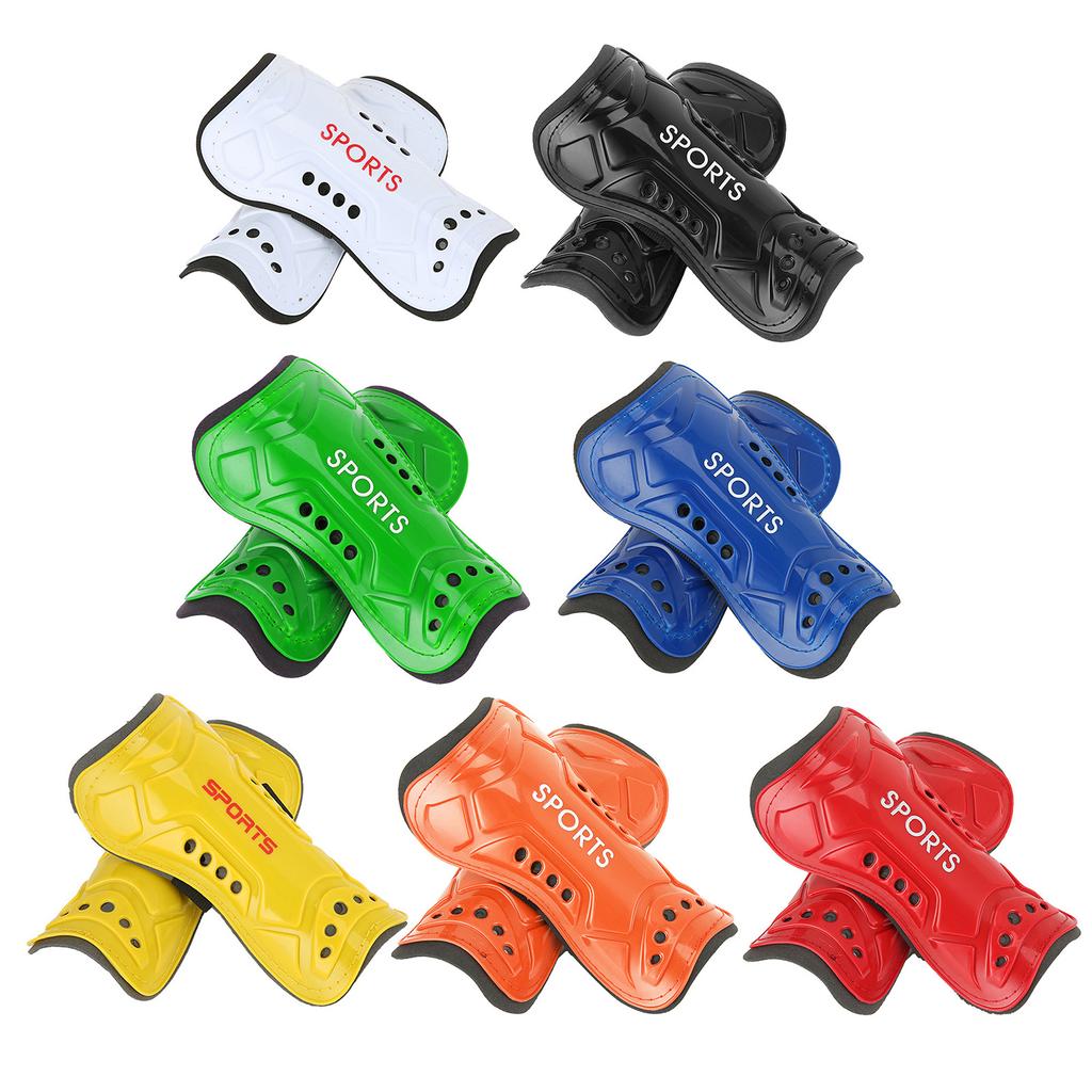 1 Pair Soccer Shin Guard Teens Breathable Shockproof Soccer Sports Shin Pad Adjustable Football Leg Protective Guards