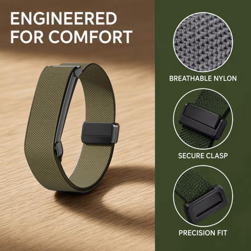 Uomo donna Cinturino ad anello in nylon per orologio fibbia magnetica per Google Fitbit Air Bracelet