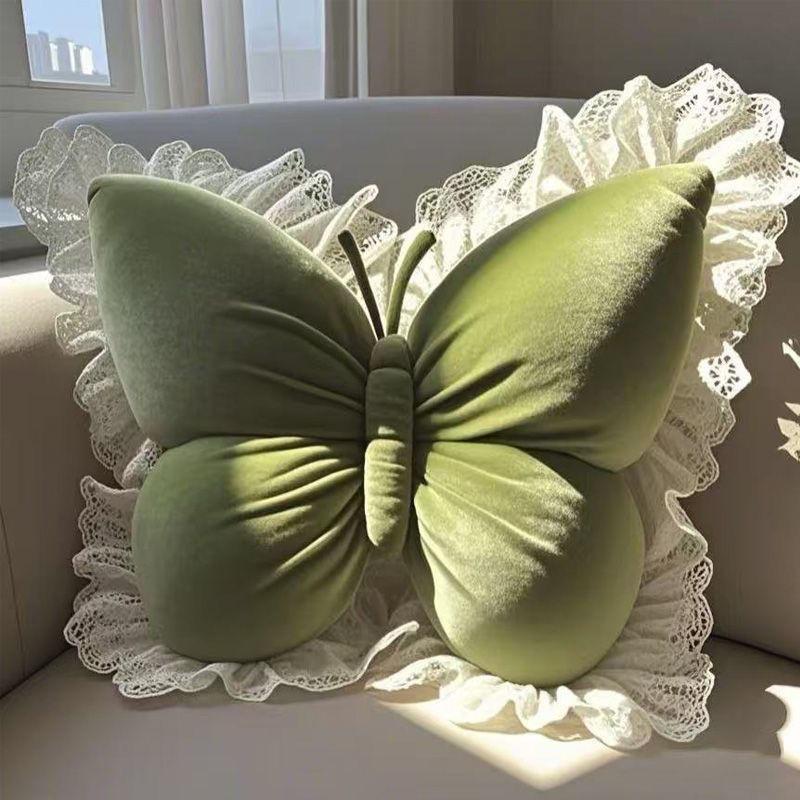 Princess Butterfly Living Room Pillow With Cotton Cover For Home And Car Use