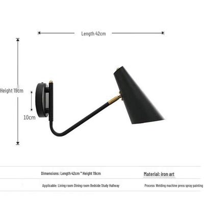 Nordic Swing Arm Rotating Bedside Wall Lamp