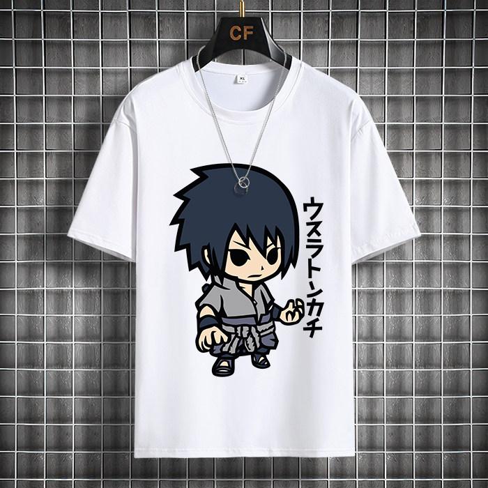 Naruto Casual White Childrens Tshirt Summer New Anime Peripheral Printed Parentchild Outfit Pure Cotton Fashionable Tshirt