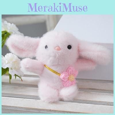 Soft Fluffy Bunny Plush Keychain Charming Bear Pendant Cute Backpack Toy Gift