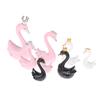 1 Pair Resin Swan Statue Figurines Swan Cake Topper Sculpture Cake Dashboard Baking Wedding Birthday Cake Decorating Supplies