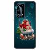 Christmas Phone Cases For Huawei P40 P20 Pro P40 P20 Lite P40 P20Case Black Silicone TPU Soft Cover Santa Claus TPU Bumper Funda