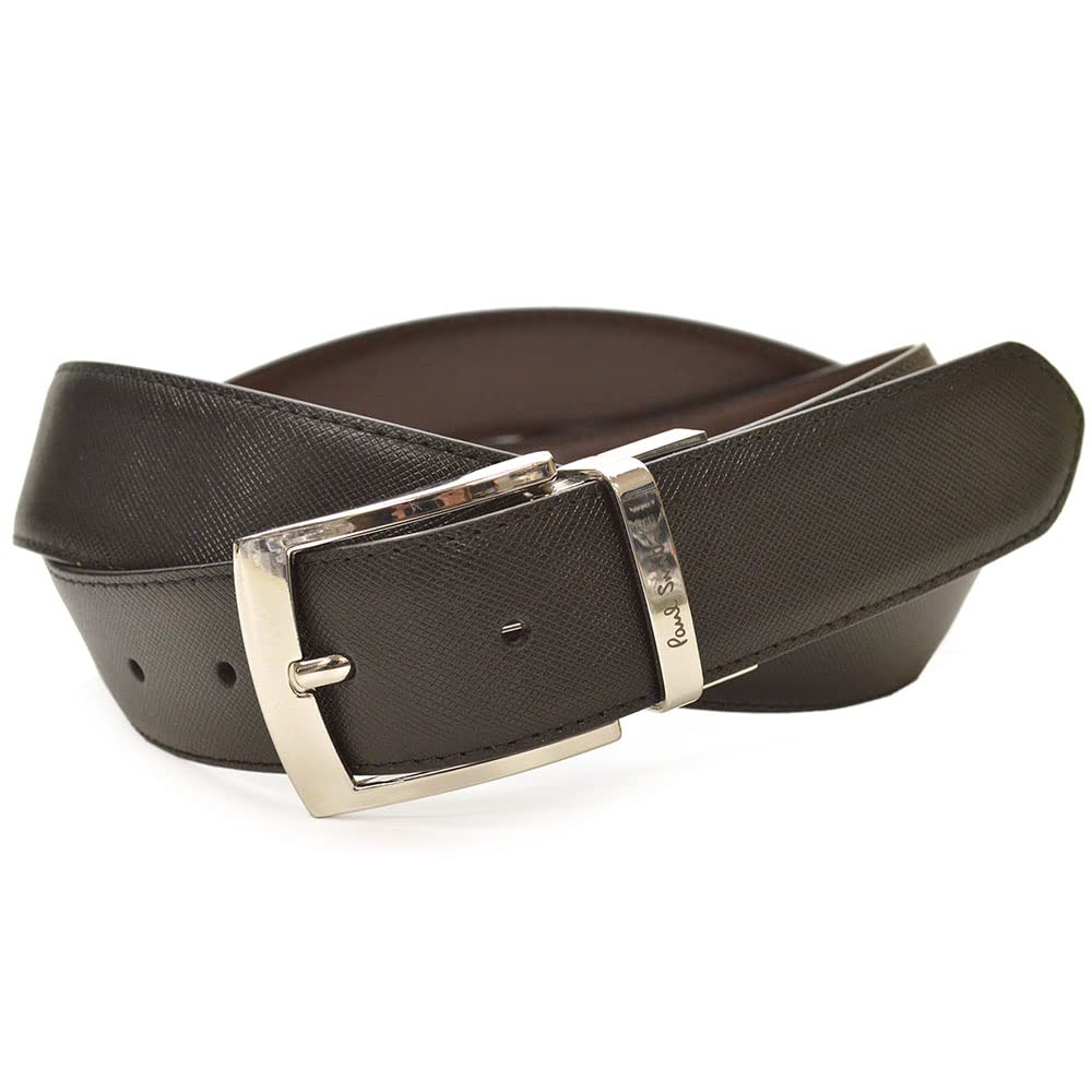 

Двусторонний кожаный регулируемый мужской ремень Paul Smith, Размер, eps22s212, M1A-4437-BCUT, Черный/Коричневый