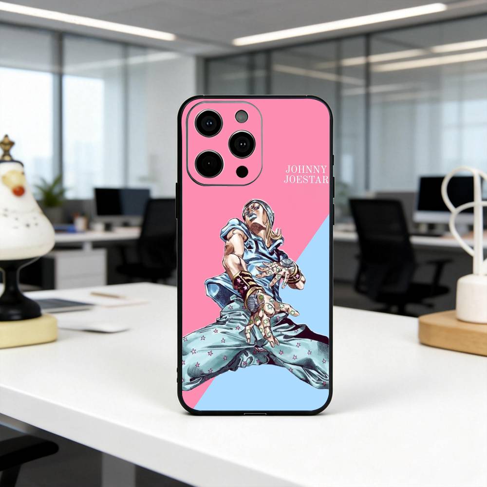 J-Joestar of the J-Jojo J-Johnny-JJES  Phone Case For iPhone 17,16,15,14,13,12,11 Plus,Pro Max,XS,Soft Silicone Black Cover