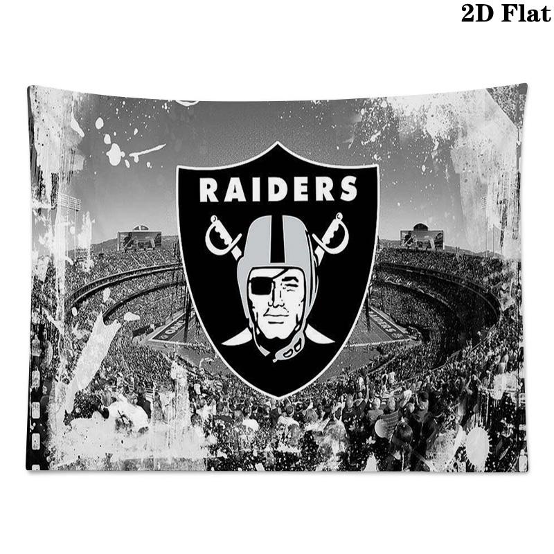 Las Vegas Raiders Wall Tapestry Aesthetic Wall Hanging Printed Fabric Blanket Decorative Tapestries for Bedroom Living Room Home Decor