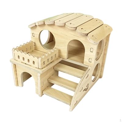 Comfy Hamster Haven: Wooden Hideout for Small Animals