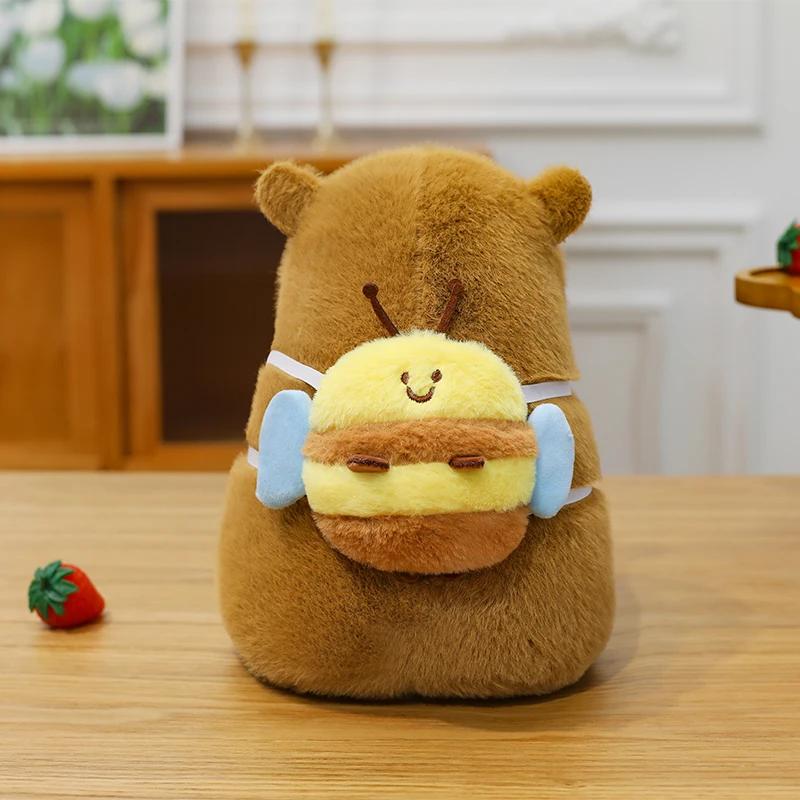 25cm Capybara Plush Simulation Capibara Anime Fluffty Toy Plant Stuffed Doll Holidays Props Decorative Throw Pillow for Kids
