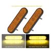 Side Marker Tail Lights Replacement Tail Stop Brake Light 24 LEDs Turn Signal Light Oval Trailer Lights with Reflector
