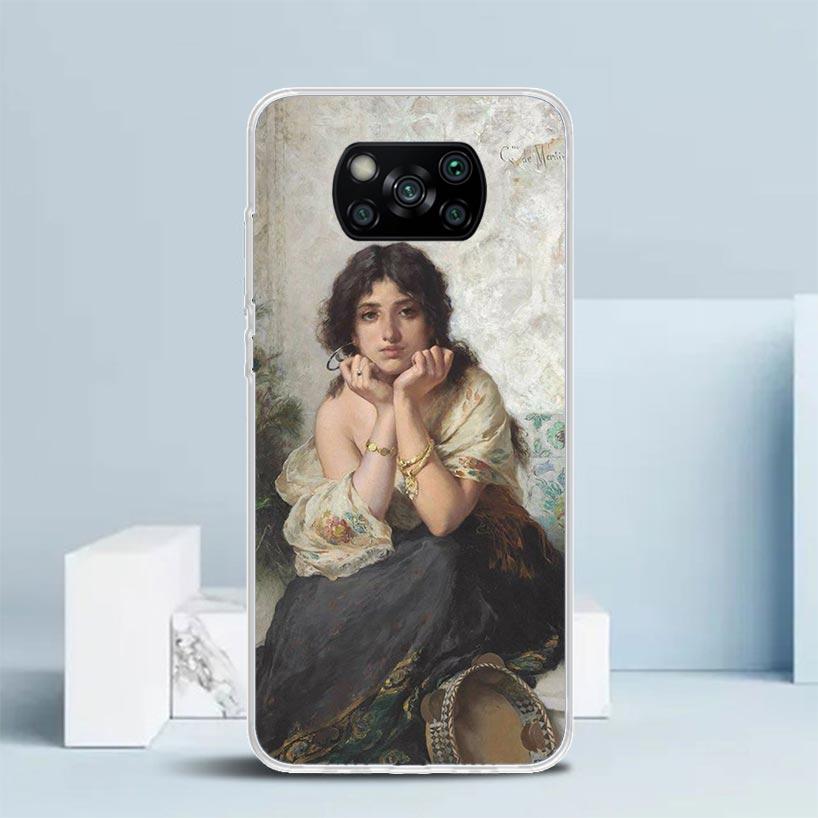 Paint Art Renaissance Phone Case For Xiaomi Poco F7 Ultra X5 X6 X7 Pro M7 Redmi 15C 15 13C 13 12C 12 10C 10 10A 9 9C 9A 9T Cover