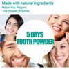 EELHOE Polvere Bianca per Denti 5 Giorni Rimuovi Placca Tartaro Pulisci Macchie Gialle dei Denti Polvere Pulizia Denti Alito Fresco 50g