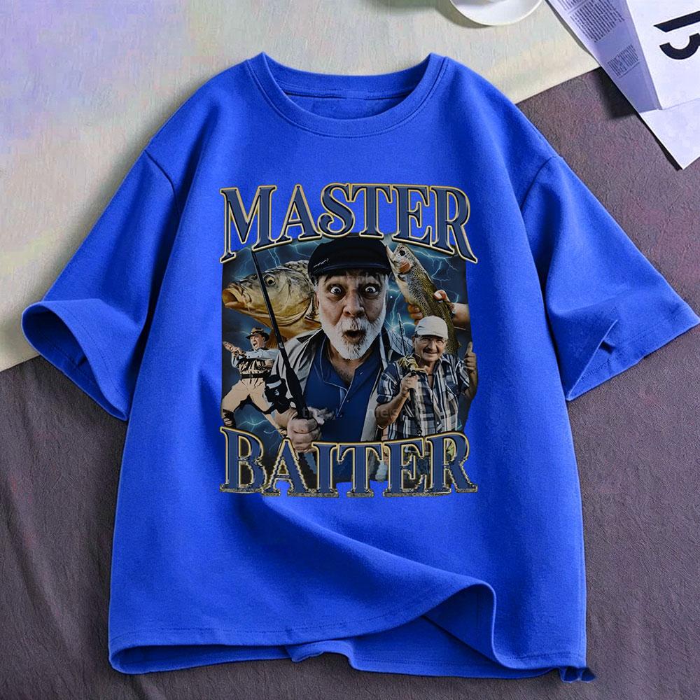 Master Baiter Funny Fishing Meme Graphic T Shirts Unisex Unisex Clothing Cotton Fashion Oversized Short Sleeve Tshirt Streetwear