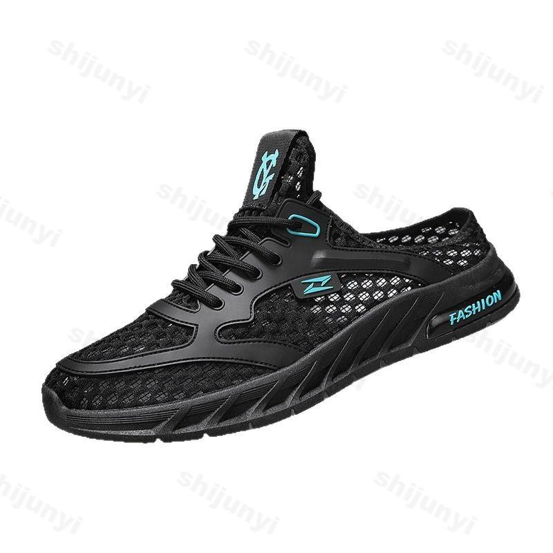 Fashion Fashion Men's Half Slippers Lightweight Running Shoes 2025 Summer Mesh Sneakers Breathable Casual Shoe Comfortable Men's Tennis