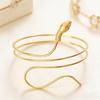 Retro European Twisted Metal Snake Cuff Bracelet for Women