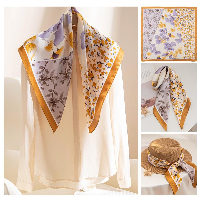 2026 New Spring and Summer Temperament Scarf Decorative Chinese Scarf Sunscreen Shawl Neck Protection Scarf Neck Tie Bag Silk Scarf