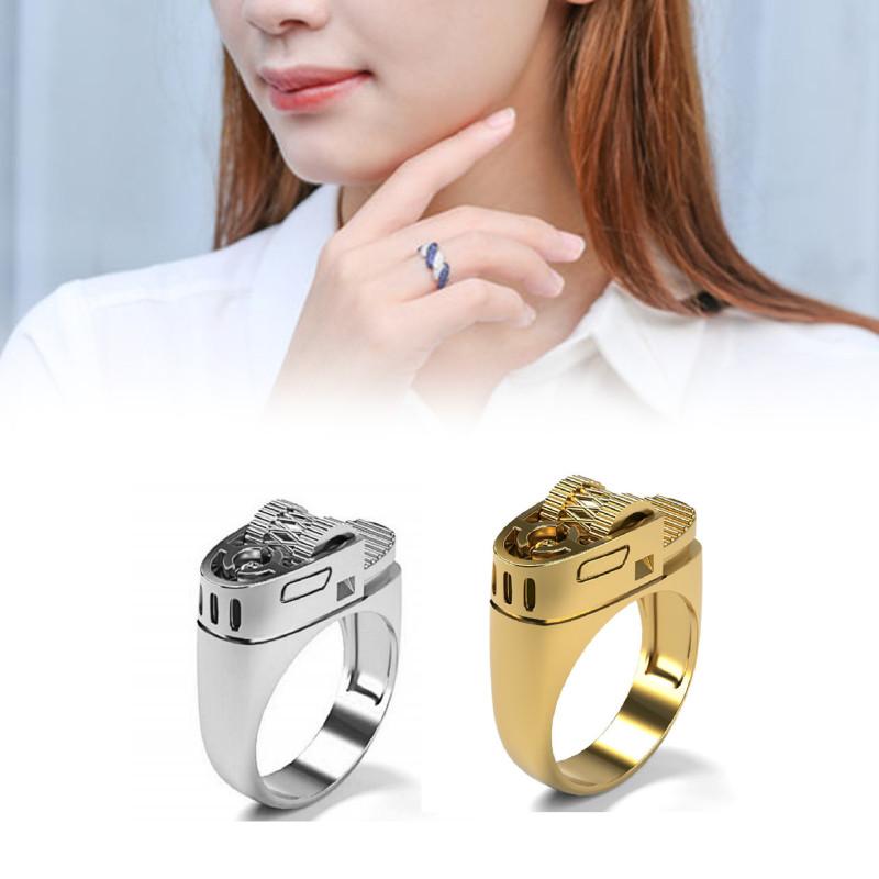 Lighter Ring Shape Alloy Jewelry Accessories Finger Ring Woman Gift Outfit Party