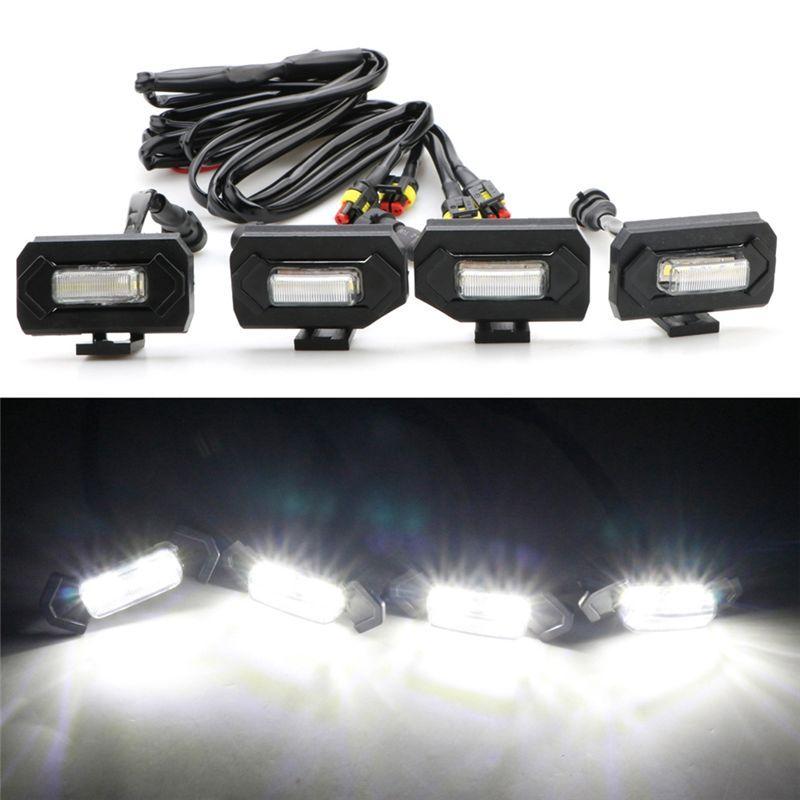 1Set LED Front Grill Lights For Toyota Tacoma Raptor TRD Off Road Sport   External Grill Lamp White Light Replacement