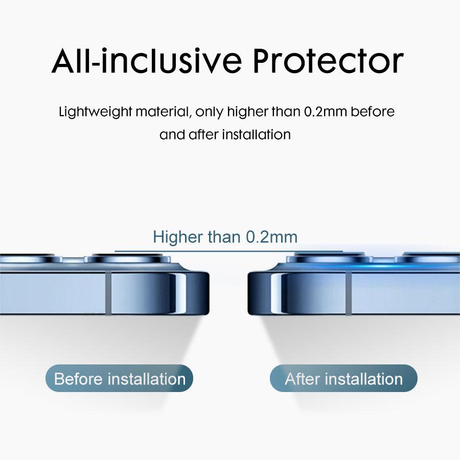 Camera Lens Protector For iPhone 14 Pro Max 14 Plus Luxury Aluminum Alloy Eagle Eye Protective Ring Paste Cover