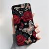 Weiche Hülle für LG K50S K40S Handyhülle LMX540HM LM-X540 LMX430HM LM-X430 Modischer Schmetterling Blume Schwarzer Silikon-Stoßfänger Abdeckung