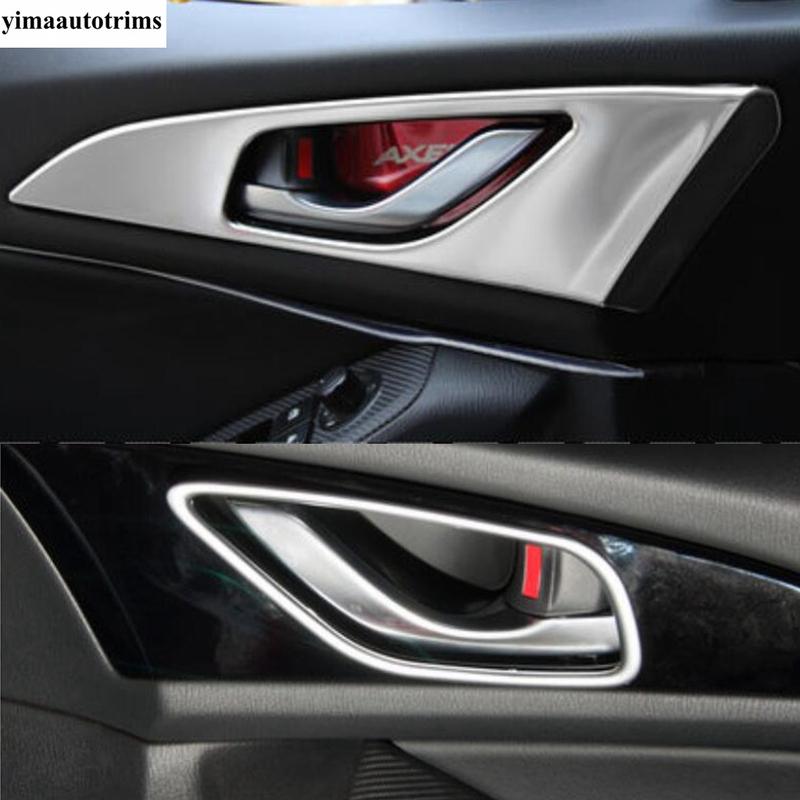 4 Stück Auto Zubehör Kohlefaser Türgriff Schale Panel Rahmen Dekoration Abdeckung Zierleiste Für Mazda 3 Axela 2014 - 2018 Innenraum Kit
