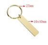 10Pcs/Lot Strip Blank Mirror Polished Stainless Steel Keychain For DIY Custom Women's Men's Keychain