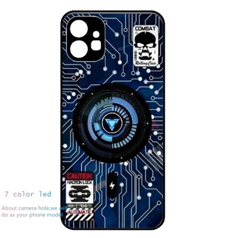 For Nothing Phone 3a LED Cover Nothing Phone 3a Pro Flash Fundas Camera Protector Luminous Back Case For Nothing Phone 1 2 3