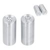 2Pcs Stainless Steel Salt Pepper Shaker Shaker Lids Dredge Shaker Condiment Jar  Restaurants